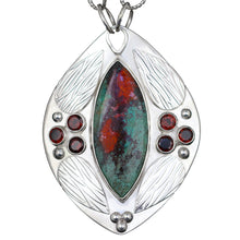 Load image into Gallery viewer, Sonora Sunrise Red Garnets Pendant with Chain: One-of-a-kind in stock