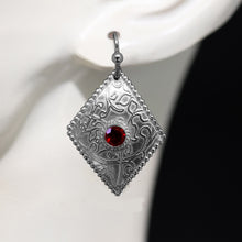 Load image into Gallery viewer, Red Garnet Diamond-Shaped: Made-to-order