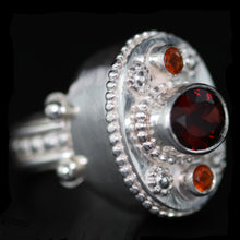 Load image into Gallery viewer, Mozambique and Mandarin Garnets Size 8: One-of-a-kind in stock
