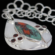 Load image into Gallery viewer, Sonora Sunrise Red Garnets Pendant with Chain: One-of-a-kind in stock