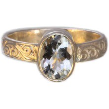Load image into Gallery viewer, Aquamarine Bezel Set Solitaire Size 11
