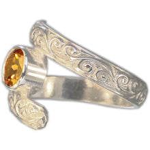 Load image into Gallery viewer, Citrine Swirl Ring Size 8.5
