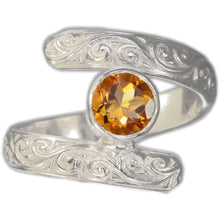 Load image into Gallery viewer, Citrine Swirl Ring Size 8.5
