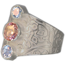 Load image into Gallery viewer, Lilac Amethyst 2 x Sky Blue Topaz Size 9.5
