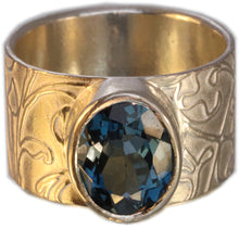 Load image into Gallery viewer, London Blue Topaz Wide Band Size 7.5
