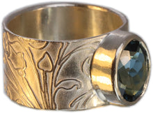 Load image into Gallery viewer, London Blue Topaz Wide Band Size 7.5
