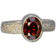 Load image into Gallery viewer, Mozambique Red Garnet Solitaire One-of-a-Kind Size 10
