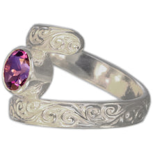 Load image into Gallery viewer, Purple Amethyst Swirl Ring Size 8.5
