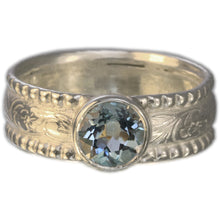 Load image into Gallery viewer, Sky Blue Topaz Classic Band Size 9
