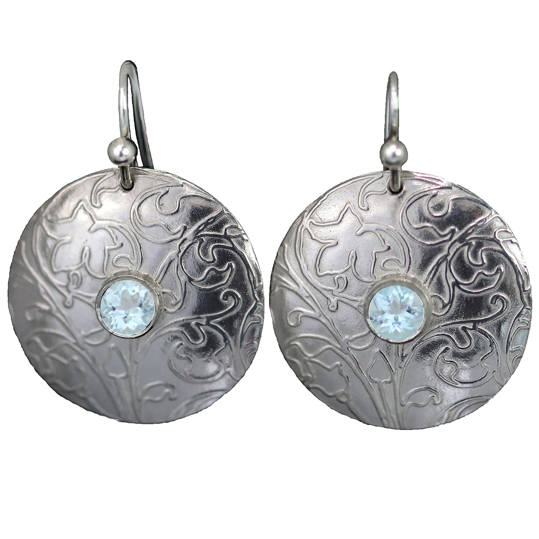 Sky Blue Topaz Discs:  Made-to-order
